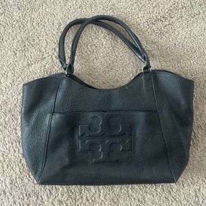 Tory Burch Bombé T Large Purse Black